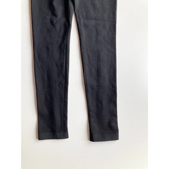 MARIE SAINT PIERRE Black Ponte Knit High Rise Ankle Zip Leggings, Size 1 / S - Picture 4 of 14